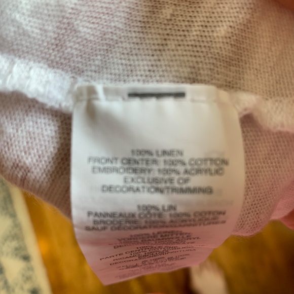 J crew‎ 100 percent linen embroidered tasseled tee. Retail 78 . Never worn - Picture 5 of 6